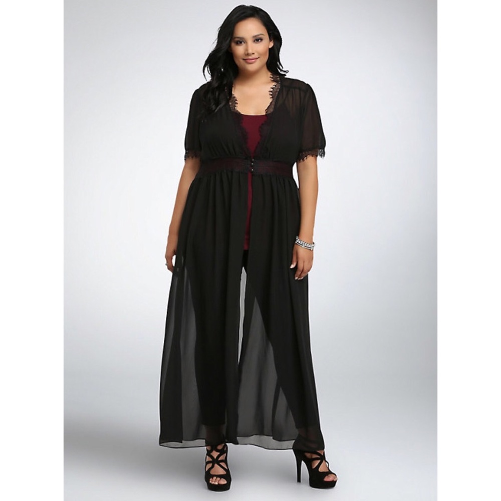 Lace Front Button Tunic